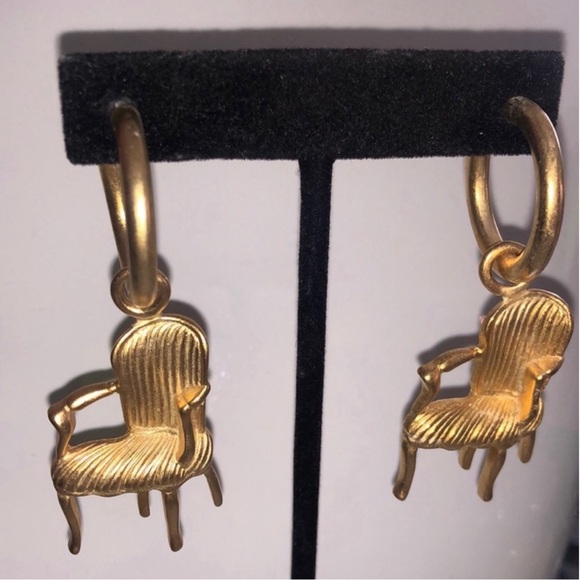 Calling All Interior Designers! Chair Chair On Hoops Earrings-Boutique - Picture 7 of 9
